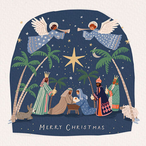 Angels at the manger