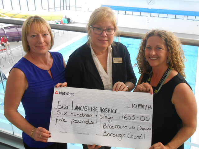 Leisure Centre birthday brings splash of hospice cash