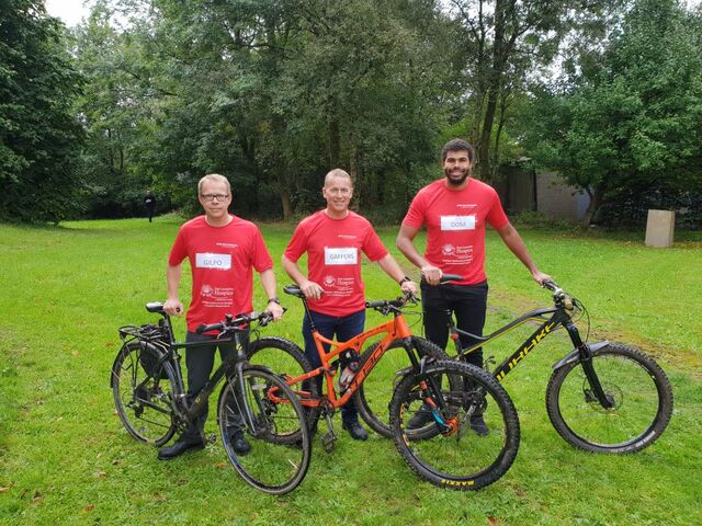 Trio raise hundreds from pedal power