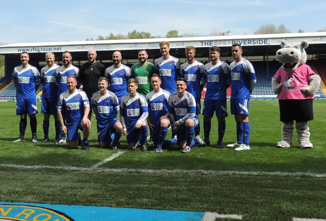Teams hit back of the net at charity football match
