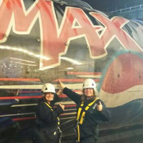 Supporters brave new heights climbing one of Europe's tallest rollercoasters