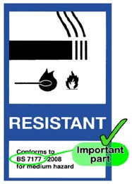 Fire labels on beds