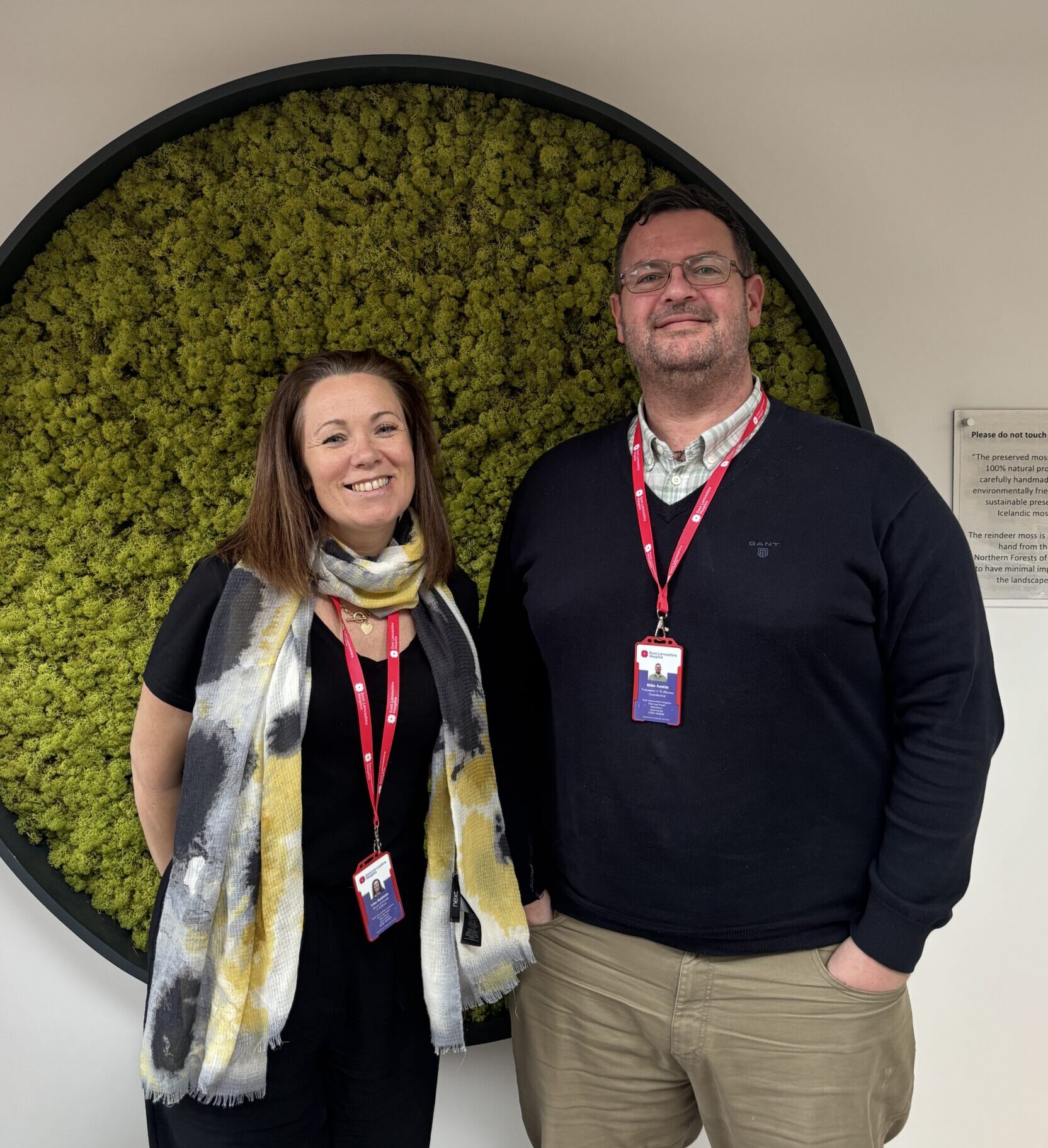 Lisa, our Head of People & Culture, and Mike, our Wellbeing Coordinator and Volunteer.