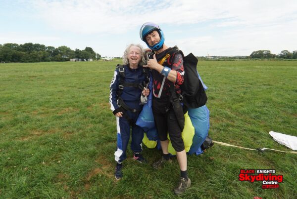 Volunteer Elaine takes on a skydive to raise money for East Lancashire Hospice