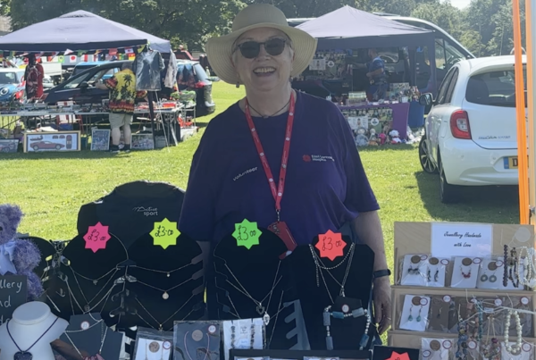 Anita Knagg with her Jewellery stand at our Car show event