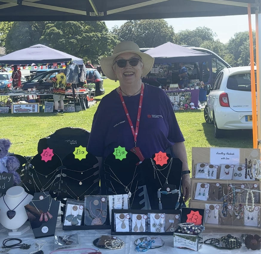 Anita Knagg with her Jewellery stand at our Car show event